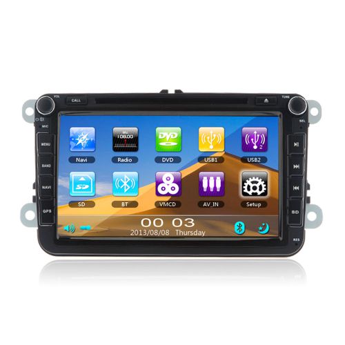 8&#034; 2 din car dvd player gps navigation radio for vw golf 5 6 passat skoda polo