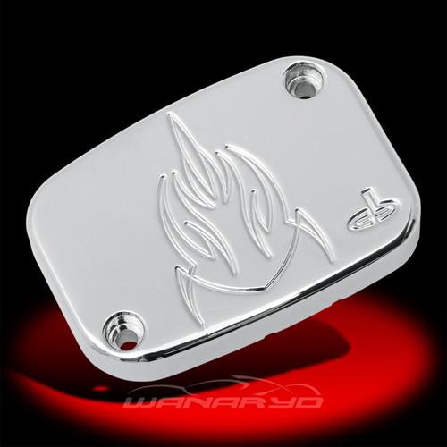 Lefty handlebar master cylinder cover,chrome, 08-up touring & 06-10 v-rod harley