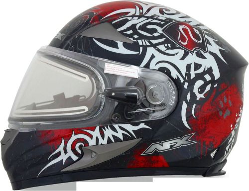 Afx 0121-0558 fx-90s danger snow helmet with electric dual lens shield lg red