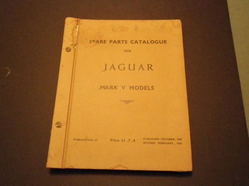 Jaguar mark 5 v models &#034;original&#034; spare parts catalogue