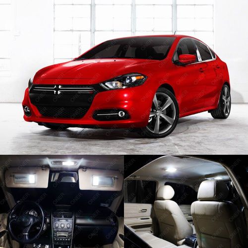 7 x xenon white led interior light package kit for dodge dart 2013 and up c