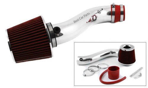 Bcp red 08-10 dodge challenger 3.5l v6 short ram air intake system + filter