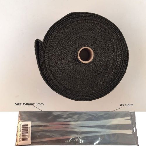 Black insulating exhaust wrap copper wrap up to 30% more efficient -3.81cm*10m m