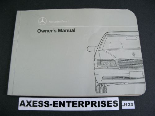 93 - 1993 mercedes w140 300 sd 300sd diesel owners manual drivers book # j133