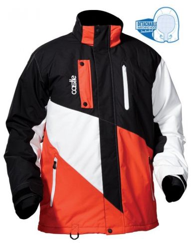 Castle x racewear core mens snowmobile jacket orange