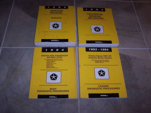 1994 dodge dakota shop service repair manual set sport ws 2.5l 3.9l v6 5.2l v8