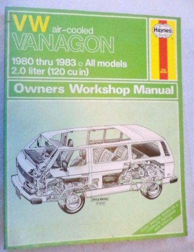 Great condition~96045 haynes repair manual book vw vanagon air - cooled, &#039;80-&#039;83