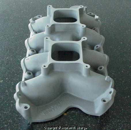 Boss 429 &#034;dual-quad&#034; 8-v single plane race aluminum intake manifold, brand new!