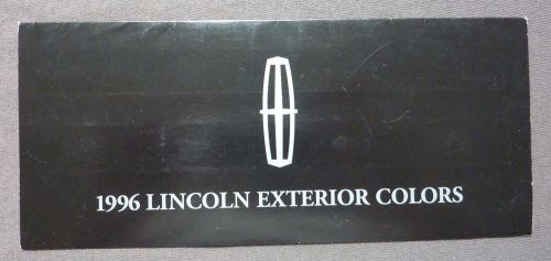 1996 lincoln exterior colors sales brochure~paint chips continental mark viii