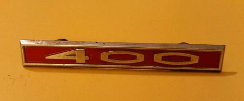 Vintage 1965 1966 1967 buick 400 quarter panel emblem 1371842