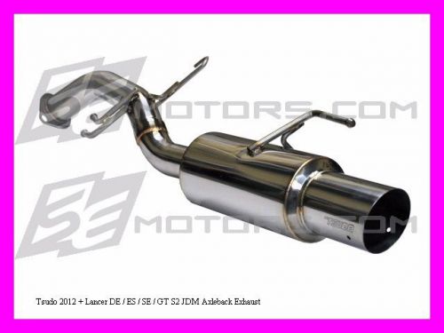 Tsudo s2 jdm axleback exhaust muffler for mitsubishi lancer 12 13 14 15 16 fwd