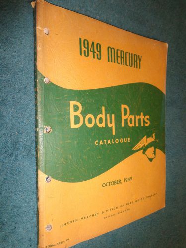 1949 mercury body parts catalog original parts book