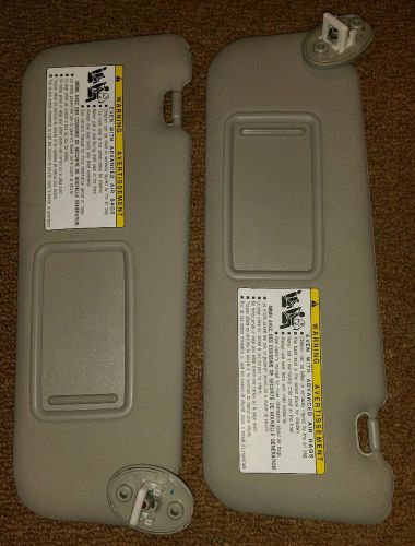 2007-2011 lexus es350 driver &amp; passenger sun visor sunvisor gray grey sunshade.