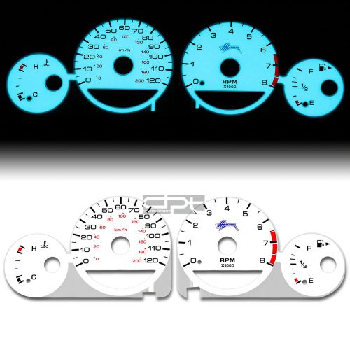 Indiglo glow gauge+harness white face for 00-01 dodge/plymouth neon tachometer