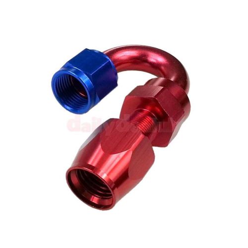 An-4 swivel seal braided hose end fitting adapter oil fuel line 180 degree