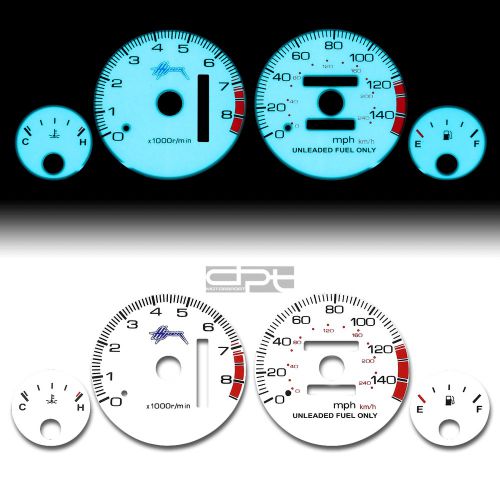 Indiglo glow gauge+harness white face for 94-01 acura integra dc db rs ls gs at