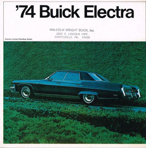 1974 buick electra brochure / pamphlet: 225 / custom / limited, 455 stage 1