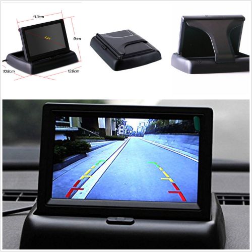 Car suv rear view backup reversing monitor 4.3&#034; foldable digital tft lcd screen