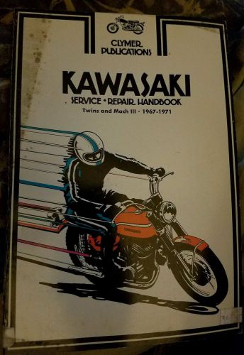 Clymer service manual. kawasaki twins and mach iii 1967-1971