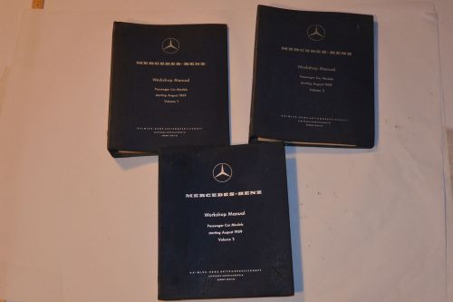 Vintage mercedes-benz workshop manual! passenger car models/starting aug 59/3vol