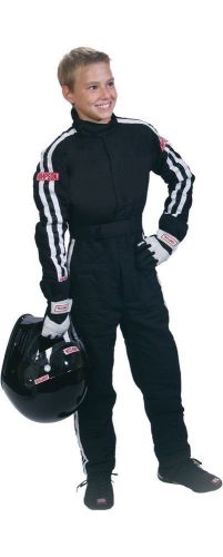 Simpson safety black/white youth large 1 piece driving suit p/n p402311