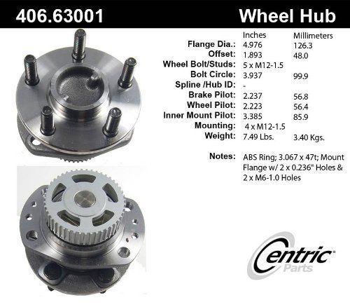 Centric (406.63002e) wheel hub assembly