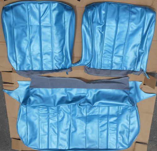 1966 chevelle bright blue front bench seat covers set