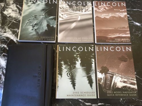 2002 lincoln navigator owners manual book set + case w/ free priority shipping!!
