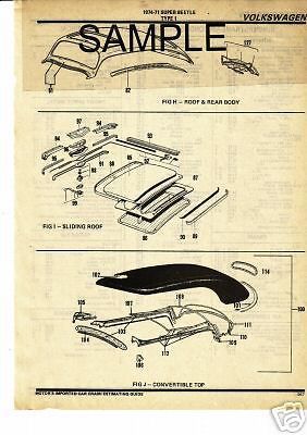 1969 1970 1971 1972 1973 1974 volkswagen 411 type 4 parts list crash sheets mof