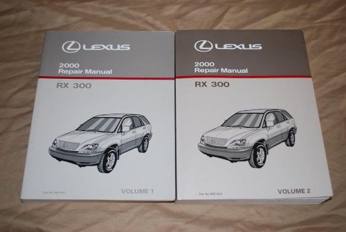 Lexus rx 300 factory repair service manuals vol. 1 &amp; 2 year 2000 workshop shop