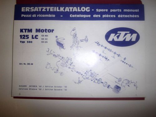 Ktm 125 1983 spare  parts engine manual