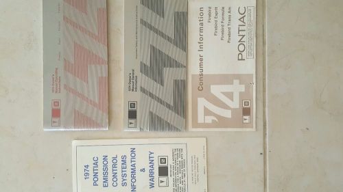 1974 pontiac firebird formula 350 trans am  owners manuals