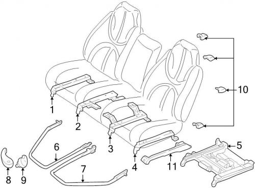 Chrysler oem dodge seat track cover 5gz09dx9aa image 11