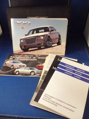 2007 chrysler 300 owners manual with supplements and the cover 07