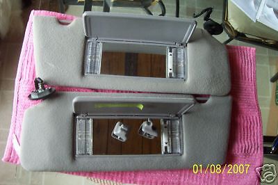 97 - jeep - loredo - sun visors w/lighted mirrors&amp;clips