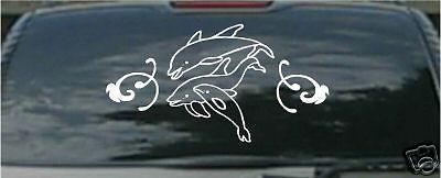 Huge dolphin family back window decal / ocean beach sticker / vinyl car graphic