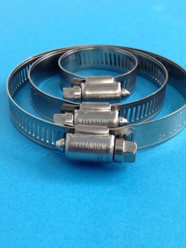 Sae 36, 44, 52  titanium hose clamps bundle c12/ adjustable worm style