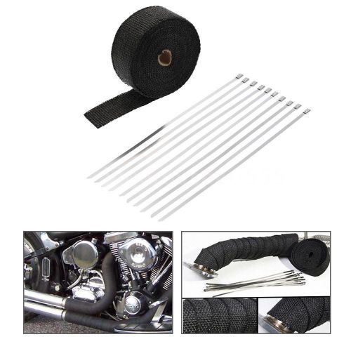 Motorcycle 15m exhaust heat wrap turbo pipe heat insulated wrap cable ties d8z1