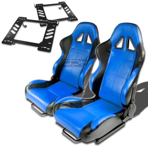 Type-5 racing seat black blue woven+silder+for 97-06 wrangler tj suv bracket x2