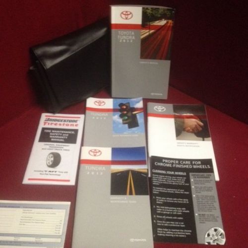 2012 toyota tundra owners manual with warranty guide and case