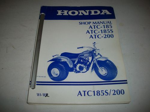 Official 1981 1982  honda atc185/185s/atc200 atv shop manual clean cmystor4mor `