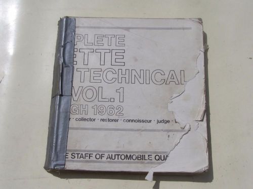 53 62 corvette complete technical guide by noland adams first edition