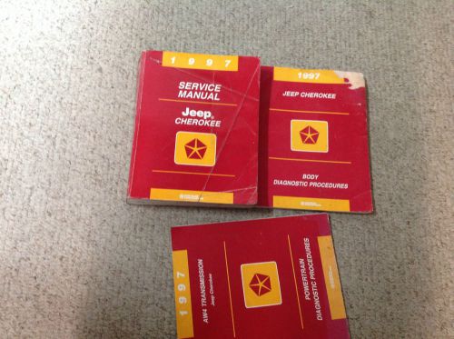 1997 jeep cherokee service repair shop manual set w oem diagnostic procedures  z