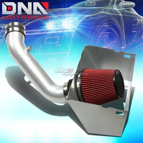 For 02-08 dodge ram 4.7 5.7 hemi silver polished cold air intake kit+heat shield