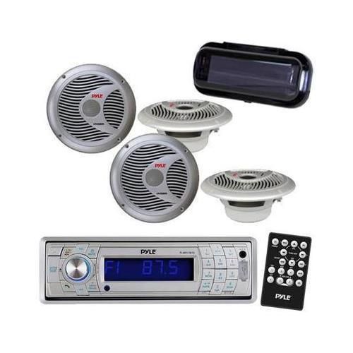 New marine boat yacht cd mp3 sd usb player wireless bluetooth /cover 4 speakers