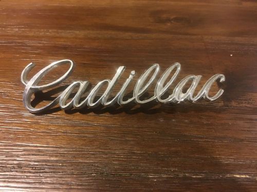 Cadillac metal script emblem logo