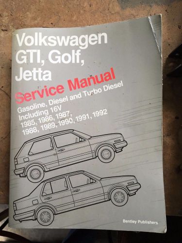 Volkswagen gti, golf, jetta service manual bentley publishers