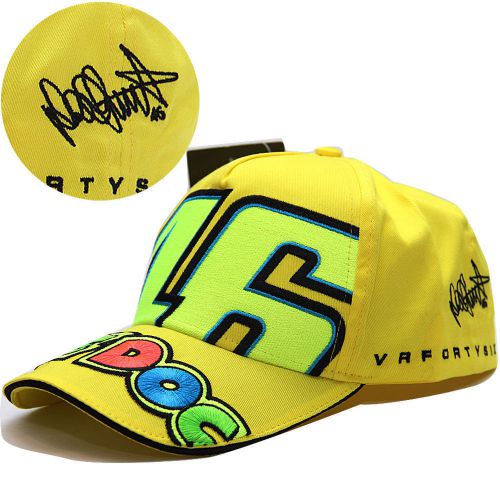 New yellow the doctor motogp valentino rossi signed #46 baseball hat racing cap