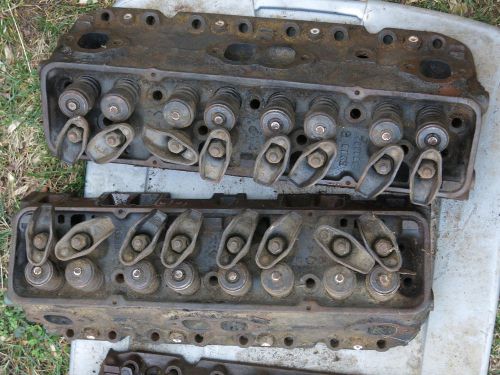 Matched chevy small block engine heads 333882 dated h196 h146 complete