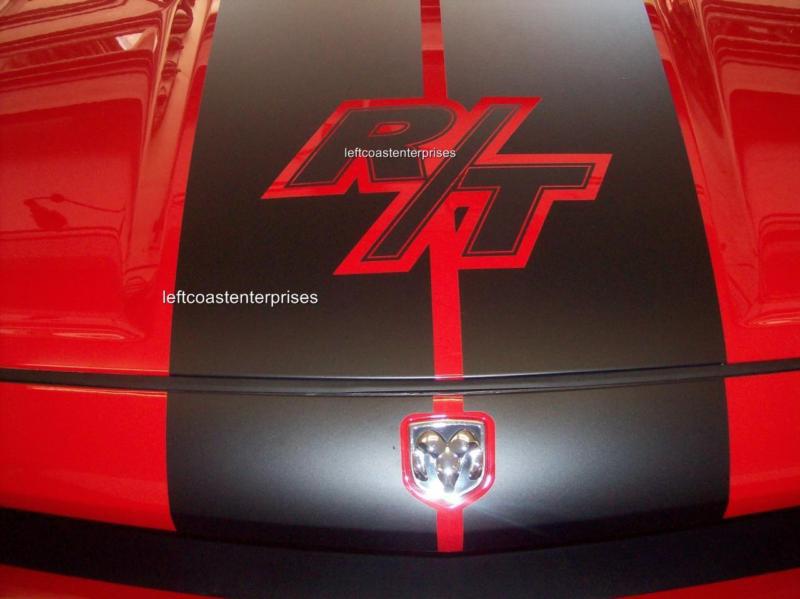 Dodge challenger r/t 08-13 tapered hood stripes & bumper to bumper stripes, new